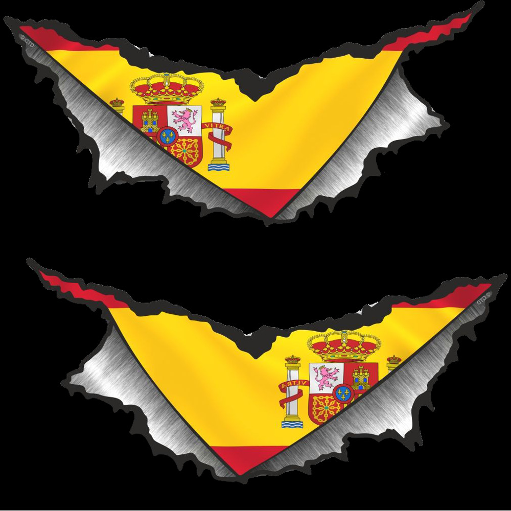 Three Ratels FTC-1125# Large Pair Triangular Ripped Torn Metal Spain S